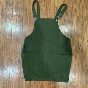 Green Pinafore Overall Dress